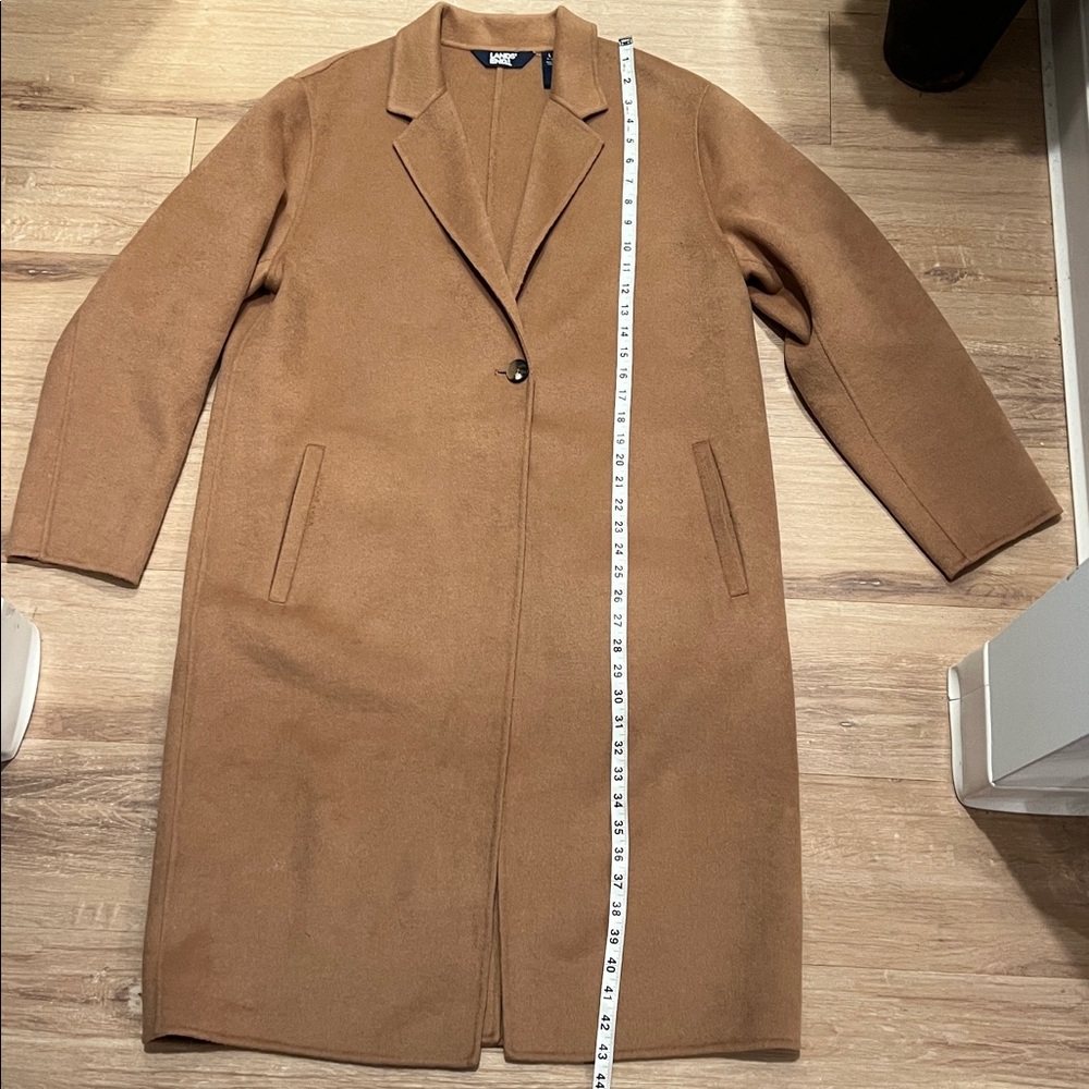 Lands’ End Wool Blend Overcoat - Camel - Size - Large - Picture 8 of 16